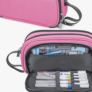 PINK LARGE CAPACITY PENCIL CASE